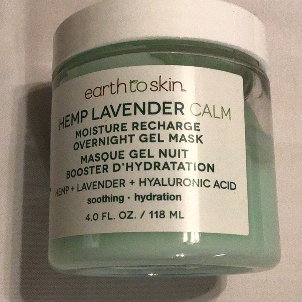 2 Earth to Skin Hemp Lavender Calm Overnight Calming Gel Mask